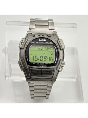 Vintage Casio Data Bank DB-35H Telememo 30 Digital Watch Retro 90s Illuminator